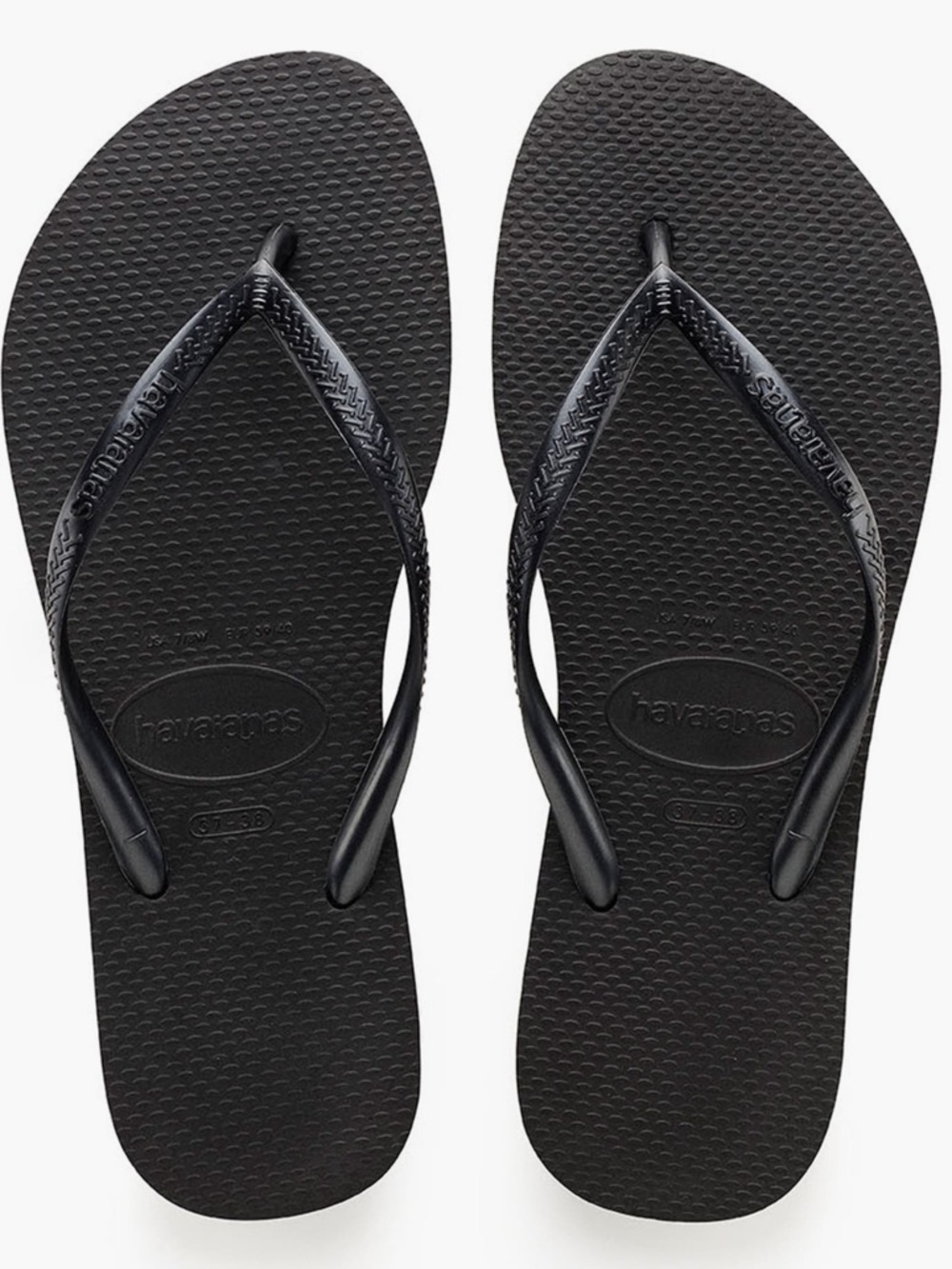 NEW Havaianas Slim Flip Flop in Black
